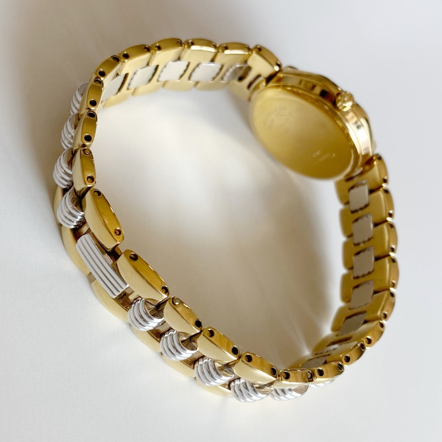 Dior 1990s Octagon Two Tone Gold Plated Watch