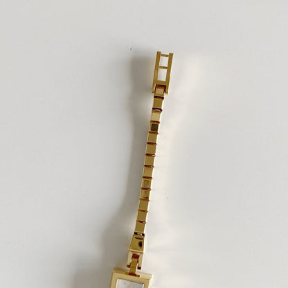 Gucci 1990s Seashell G Dial Gold Plated Watch