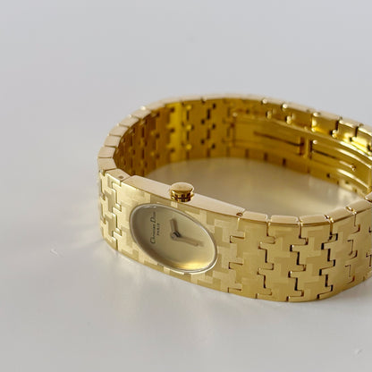 Dior Early 2000s Miss Dior Gold Plated Watch