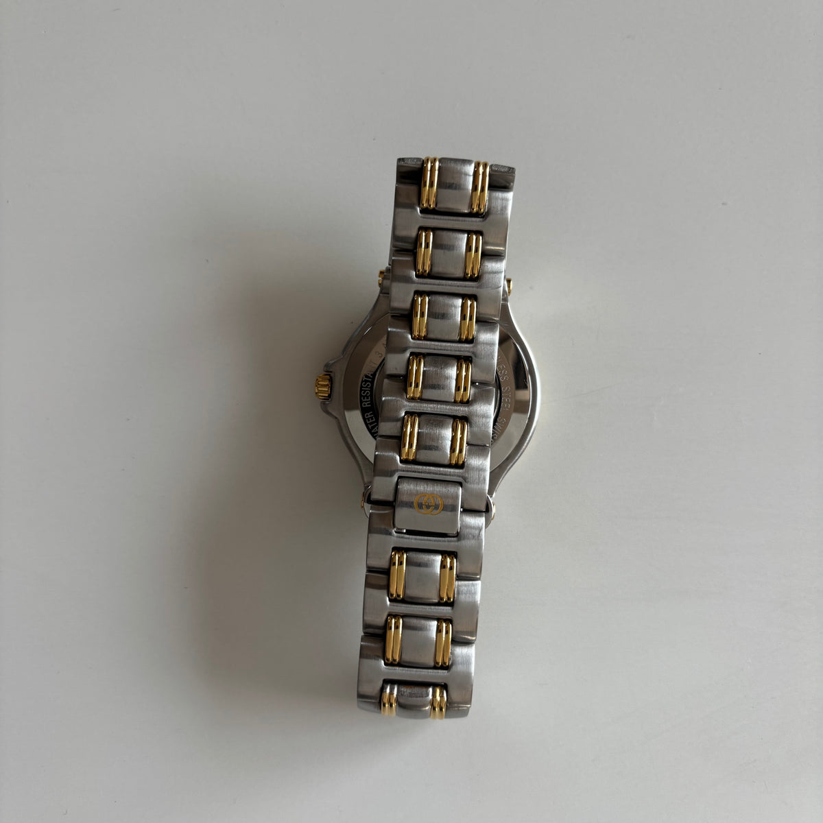 Gucci 1990s Date Round Dial Two-Tone Gold-Plated Watch (Large)