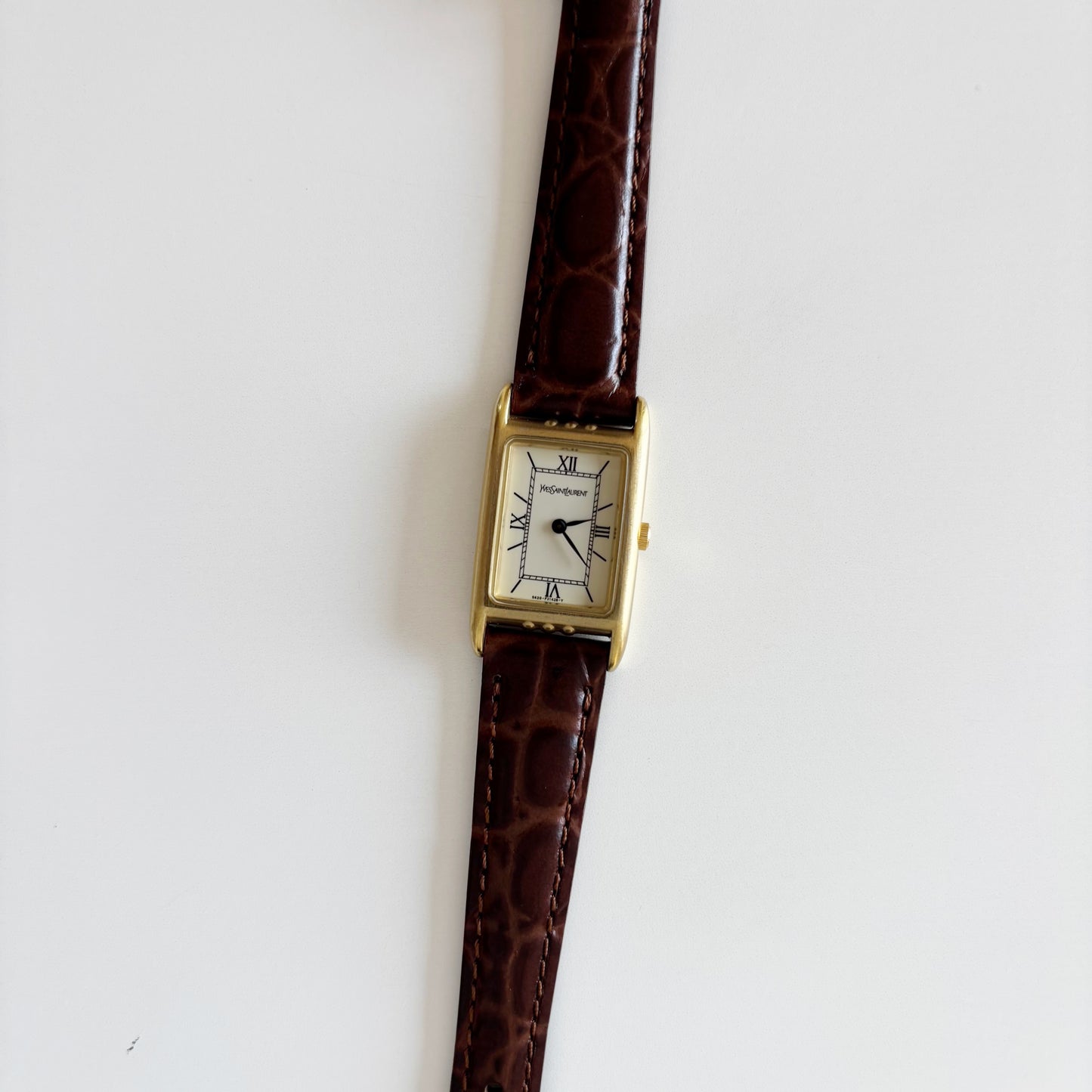 Yves Saint Laurent 1990s Tank Gold Plated Watch