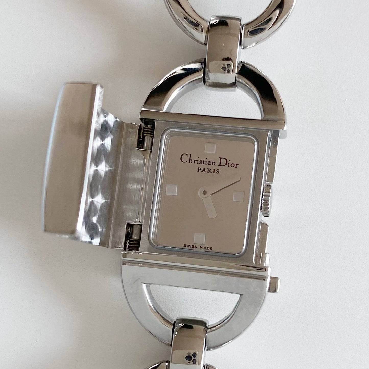 Dior Early 2000s Pandiora Mirror Dial Stainless steel Watch