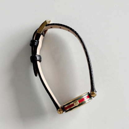 Gucci 1990s Round Dial Gold Plated Watch