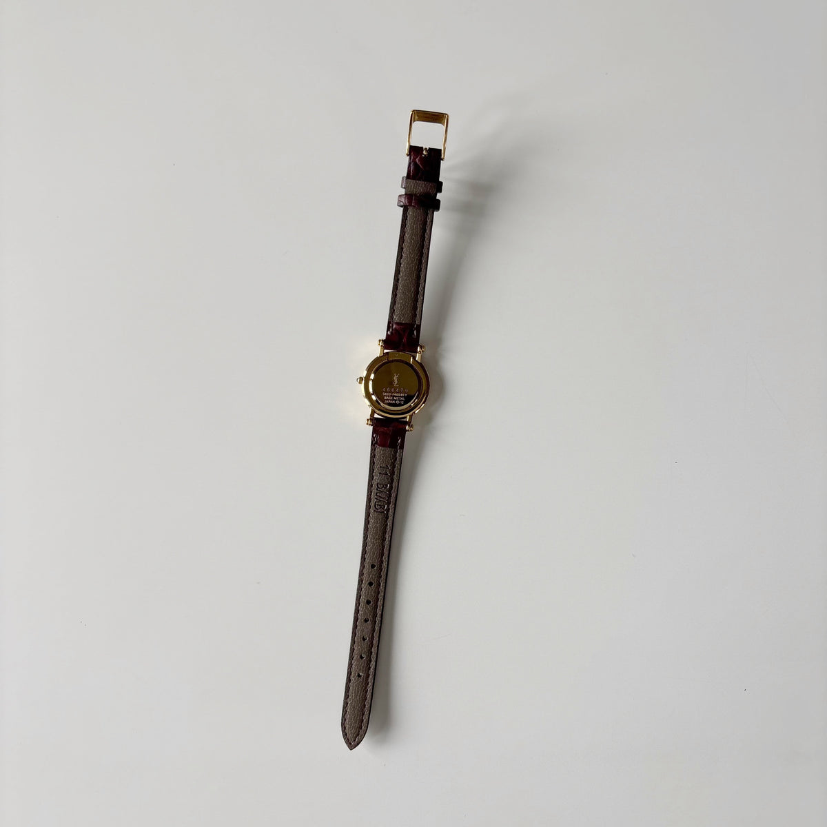 Yves Saint Laurent 1990s Round Dial Gold-Plated Watch