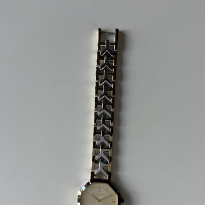 Yves Saint Laurent 1990s Octagon Dial Two-Tone Gold-Plated Watch