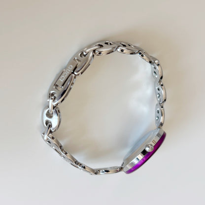 Gucci 1990s Interchangeable Bezel Stainless steel Watch with 6 bezels, case (165mm)