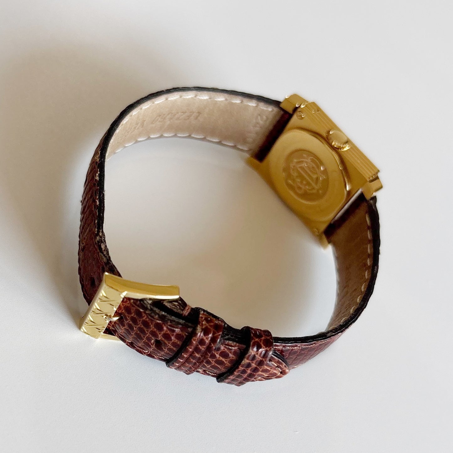 Dior 1990s La Parisienne Interchangeable Strap Gold Plated Watch with 3 straps, case