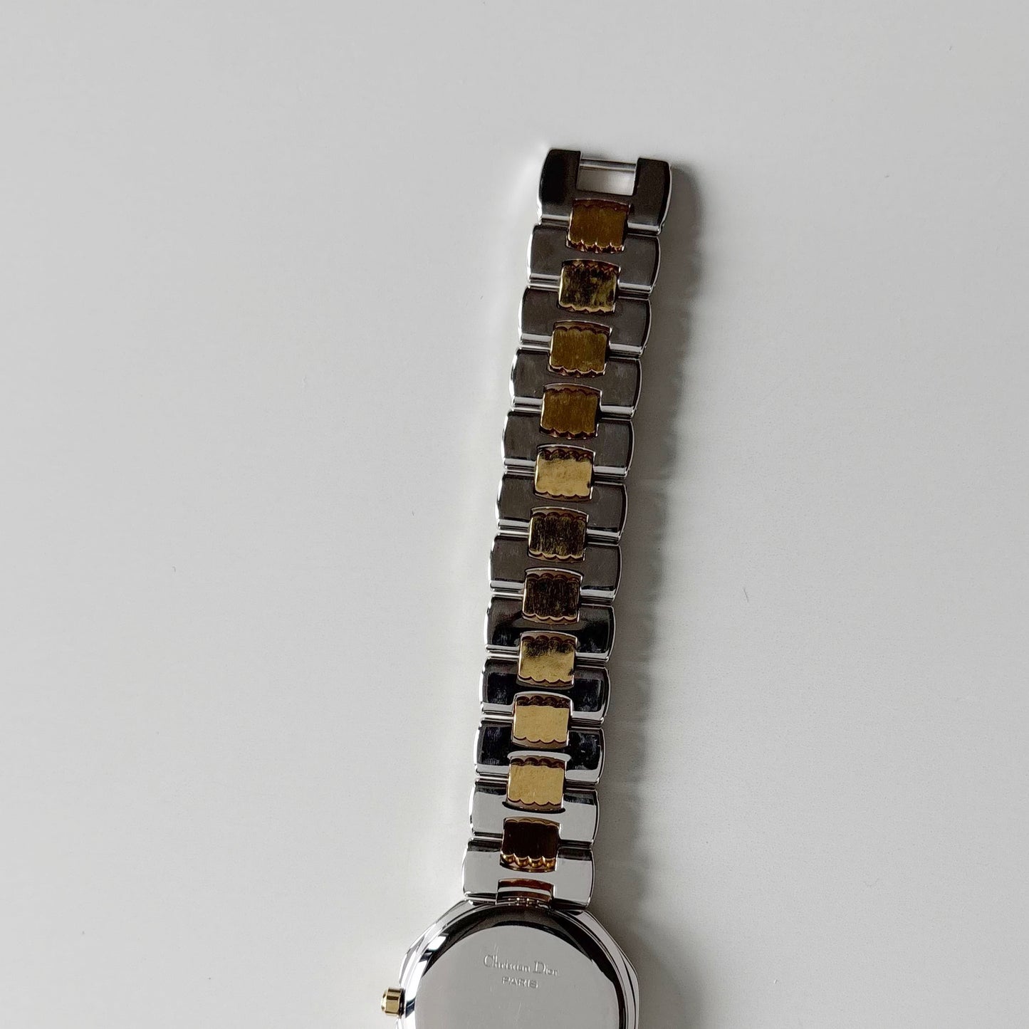 Dior 1990s Octagon Dial Date Two Tone Watch