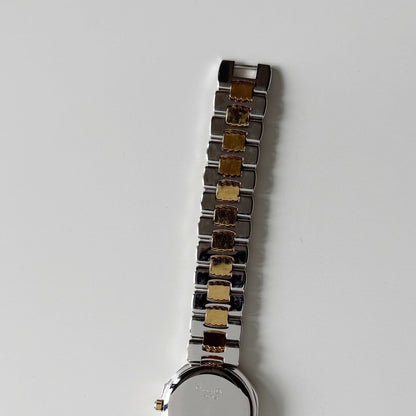 Dior 1990s Octagon Dial Date Two Tone Watch
