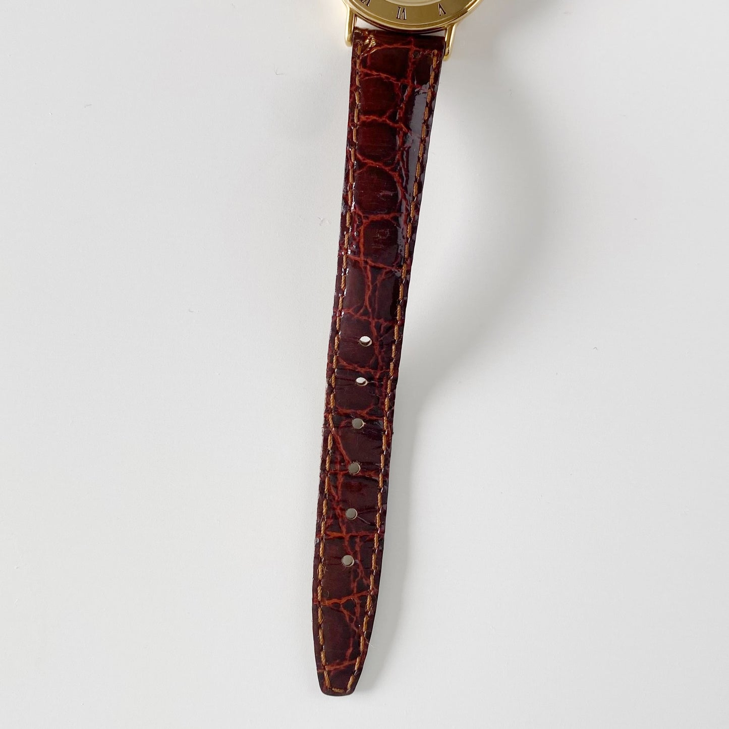 Gucci 1990s Gold Plated Round Watch