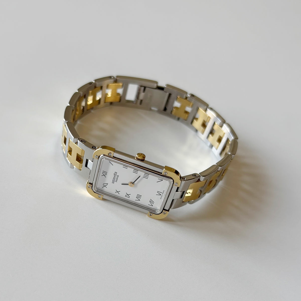 Hermes 1990s Croisier Two Tone Watch
