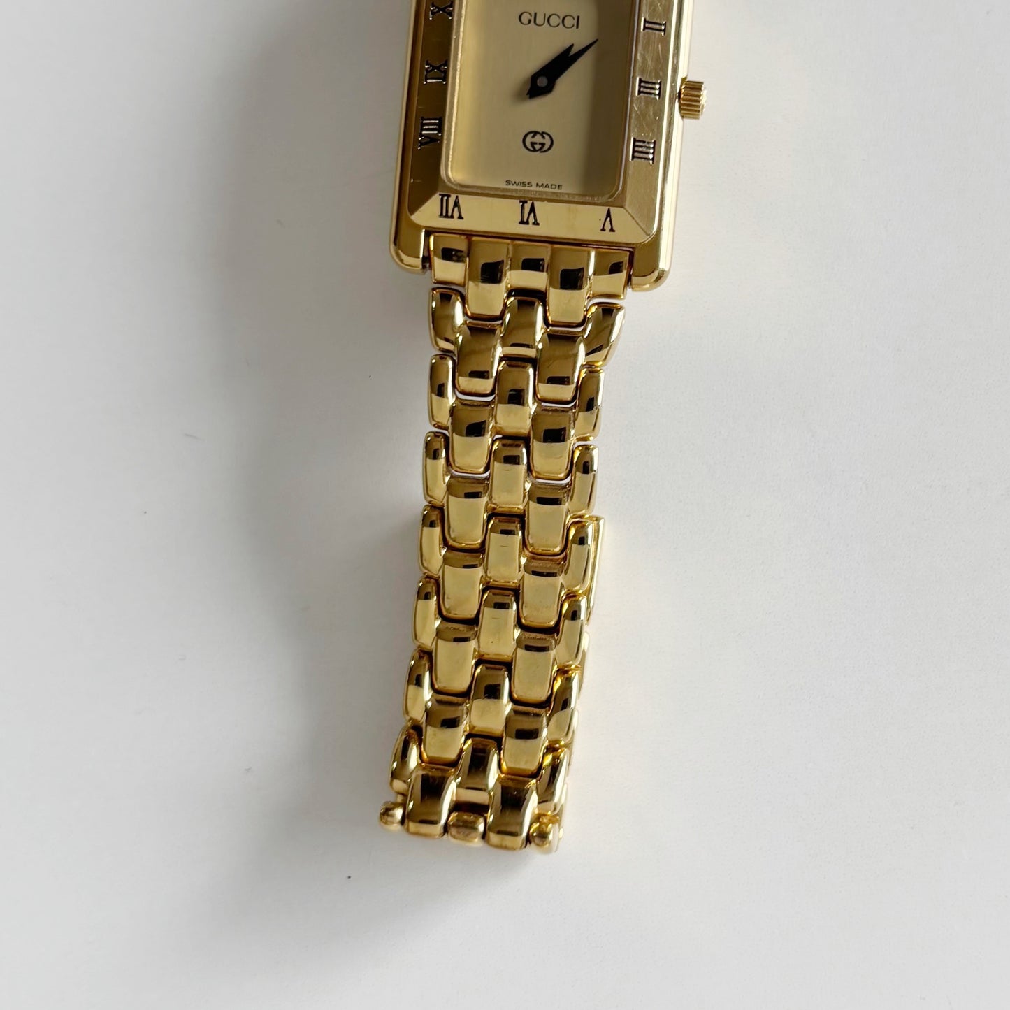 Gucci 1990s Tank Gold Plated Watch