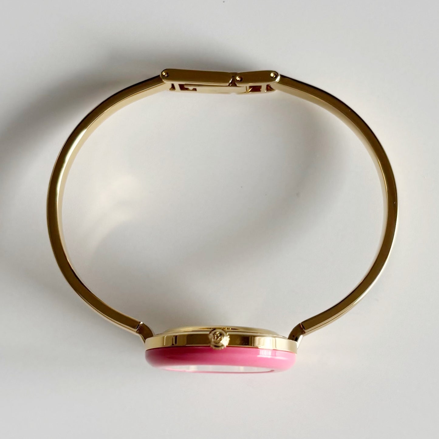 Gucci 1990s Interchangeable Bezel Gold Plated Bangle Watch with 12 bezels, case