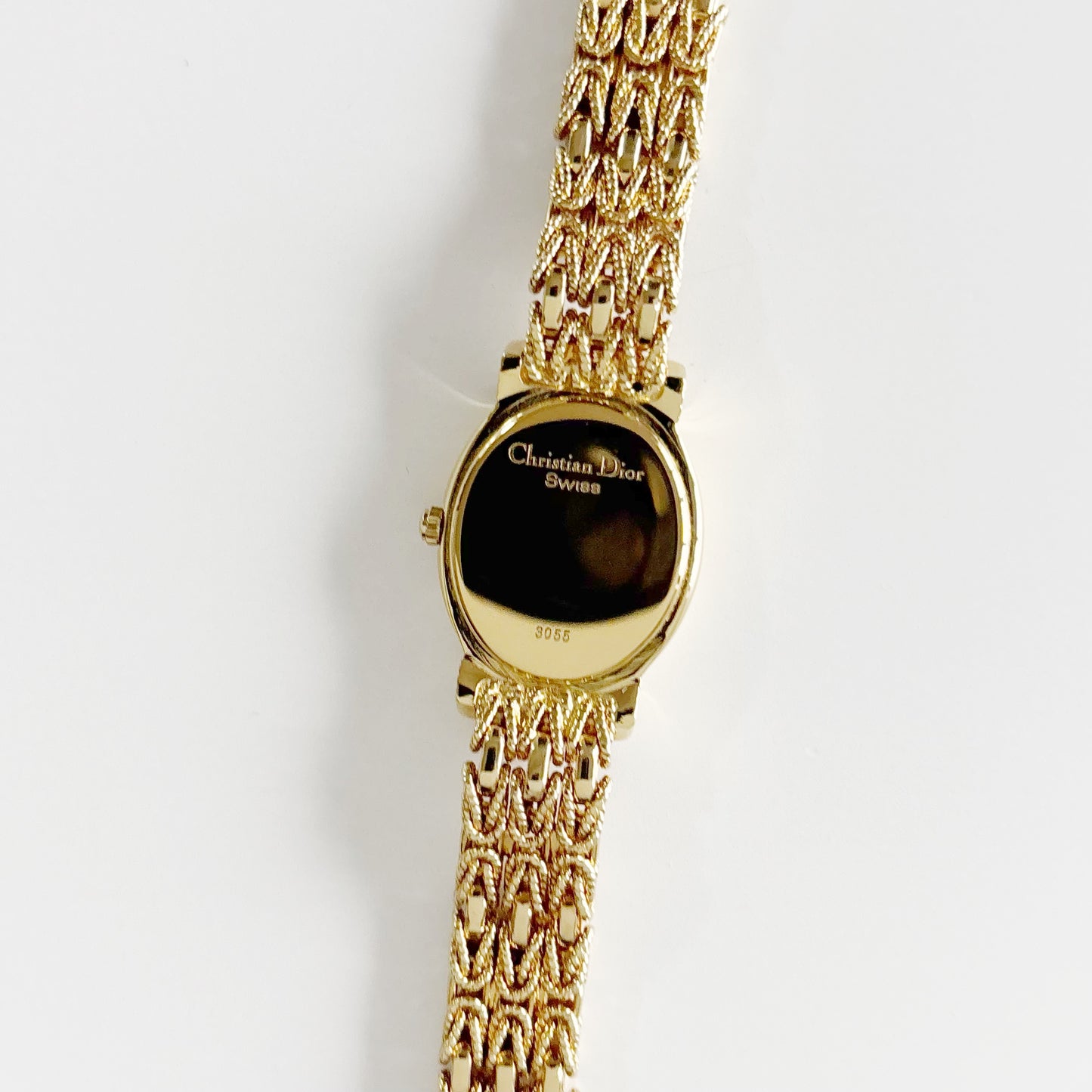 Dior 1990s Oval Dial Gold Plated Watch
