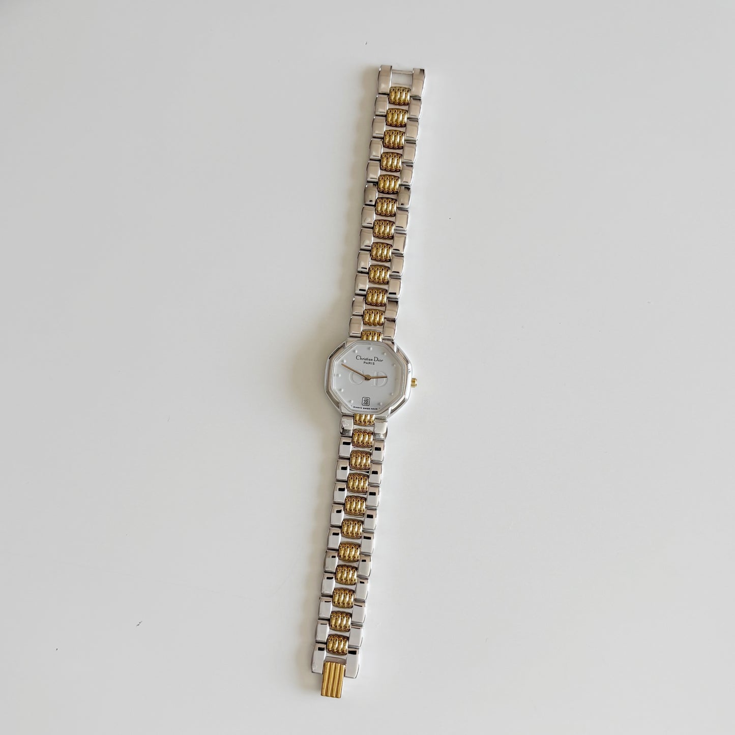 Dior 1990s Octagon Two Tone Watch
