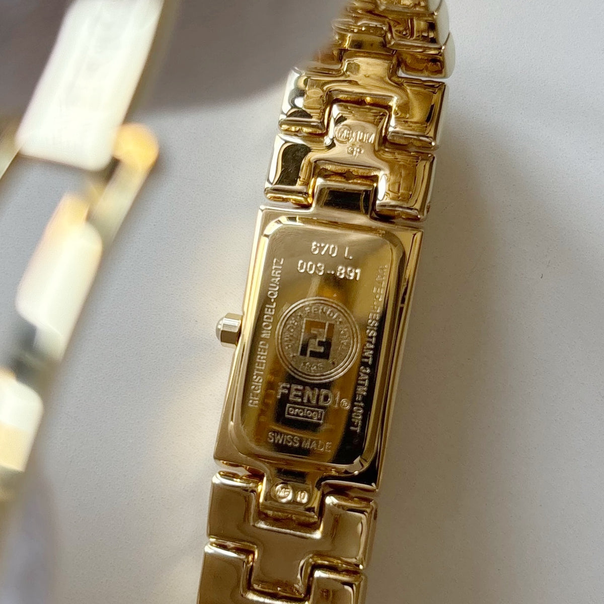 Fendi 1990s Gold Plated Watch