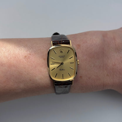Rolex 1975 Cellini 18K Case Manual Wind Watch
