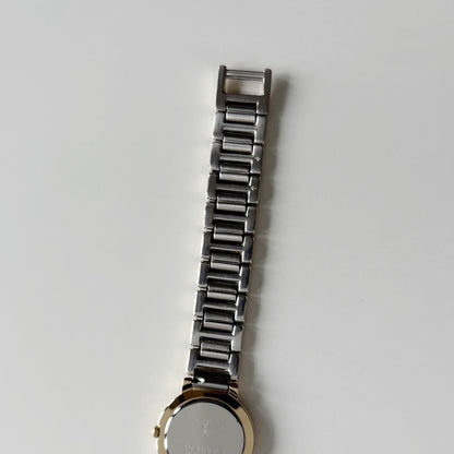 Yves Saint Laurent 1990s Round Dial Two Tone Watch