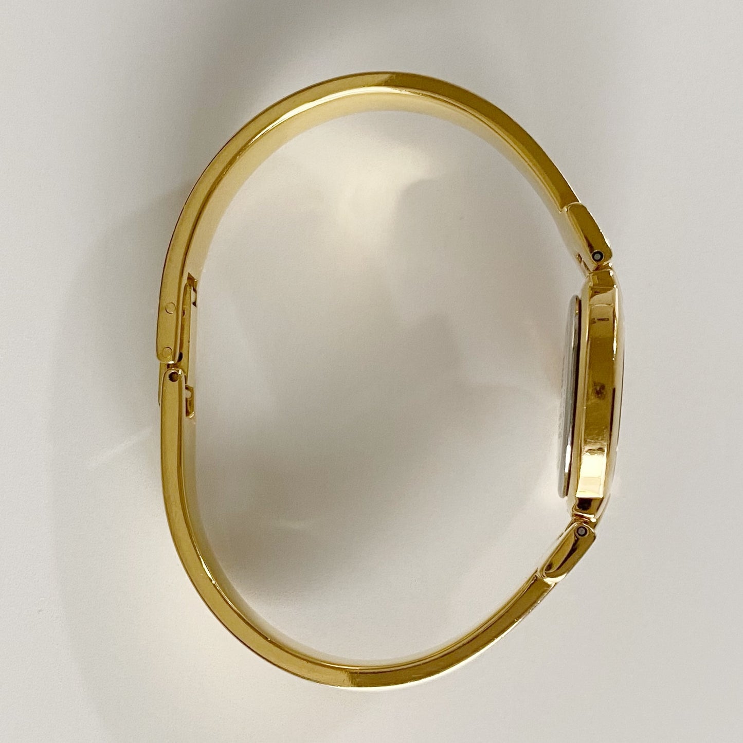 Givenchy 1990s Black Dial Gold Plated Bangle Watch