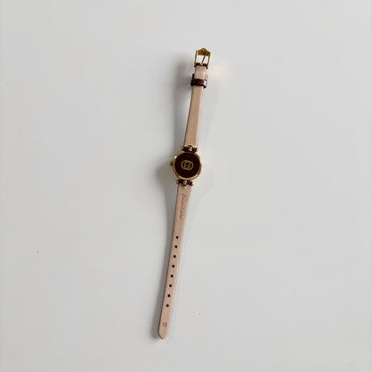 Gucci 1990s Round Dial Gold Plated Watch