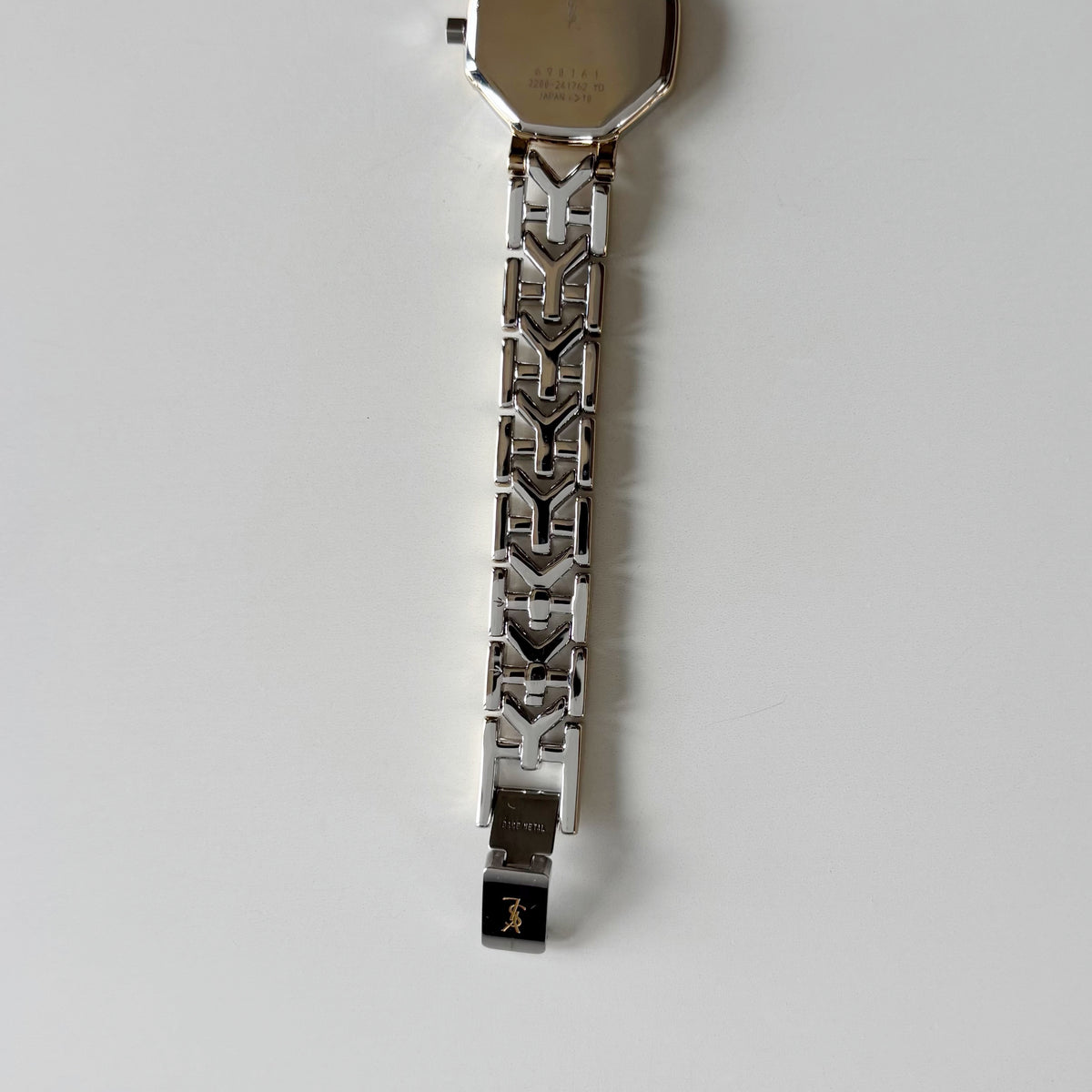 Yves Saint Laurent 1990s Octagon Gold Plated Two Tone Watch