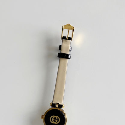 Gucci 1990s Sherry Round Dial Gold Plated Watch