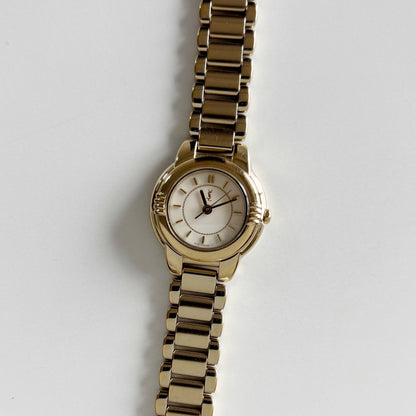 Yves Saint Laurent 1990s Round Dial Gold Plated Watch
