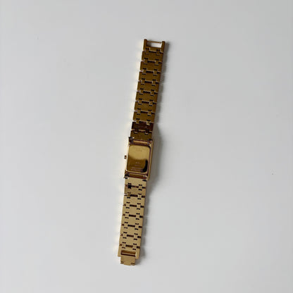 Dior 1990s Sub Second Tank Gold Plated Watch