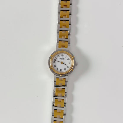 Hermes 1990s Clipper Two Tone Watch