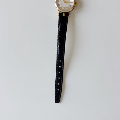 Gucci 1990s Round Dial Gold Plated Watch