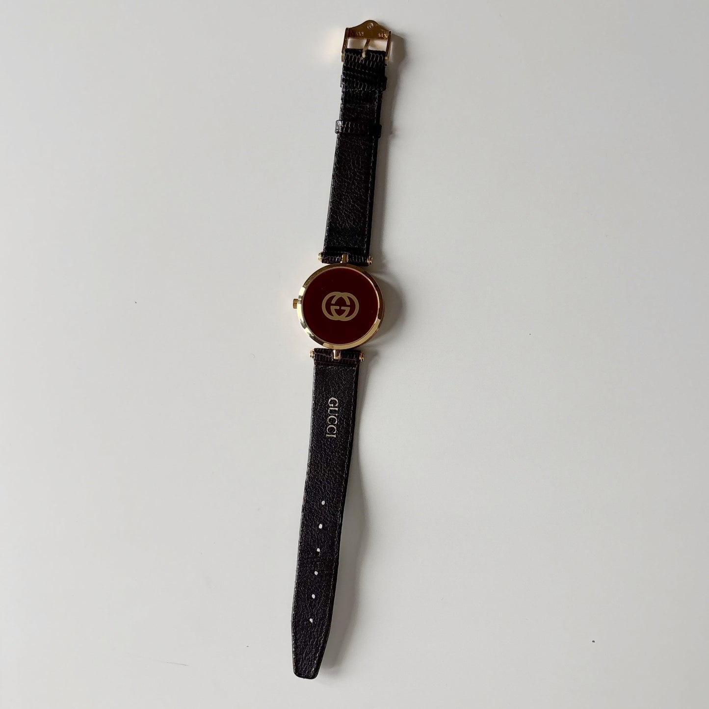 Gucci 1980s Sherry Round Dial Gold Plated Watch (Large)