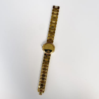 Dior 1990s Octagon Gold Plated Watch