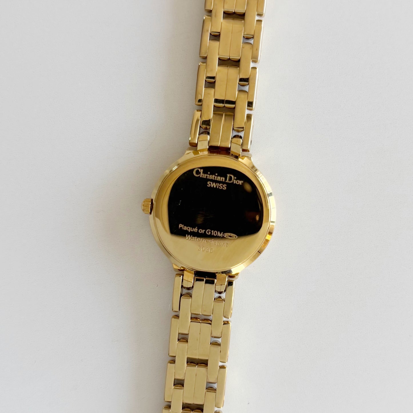 Dior 1990s Round Dial Two Tone Watch