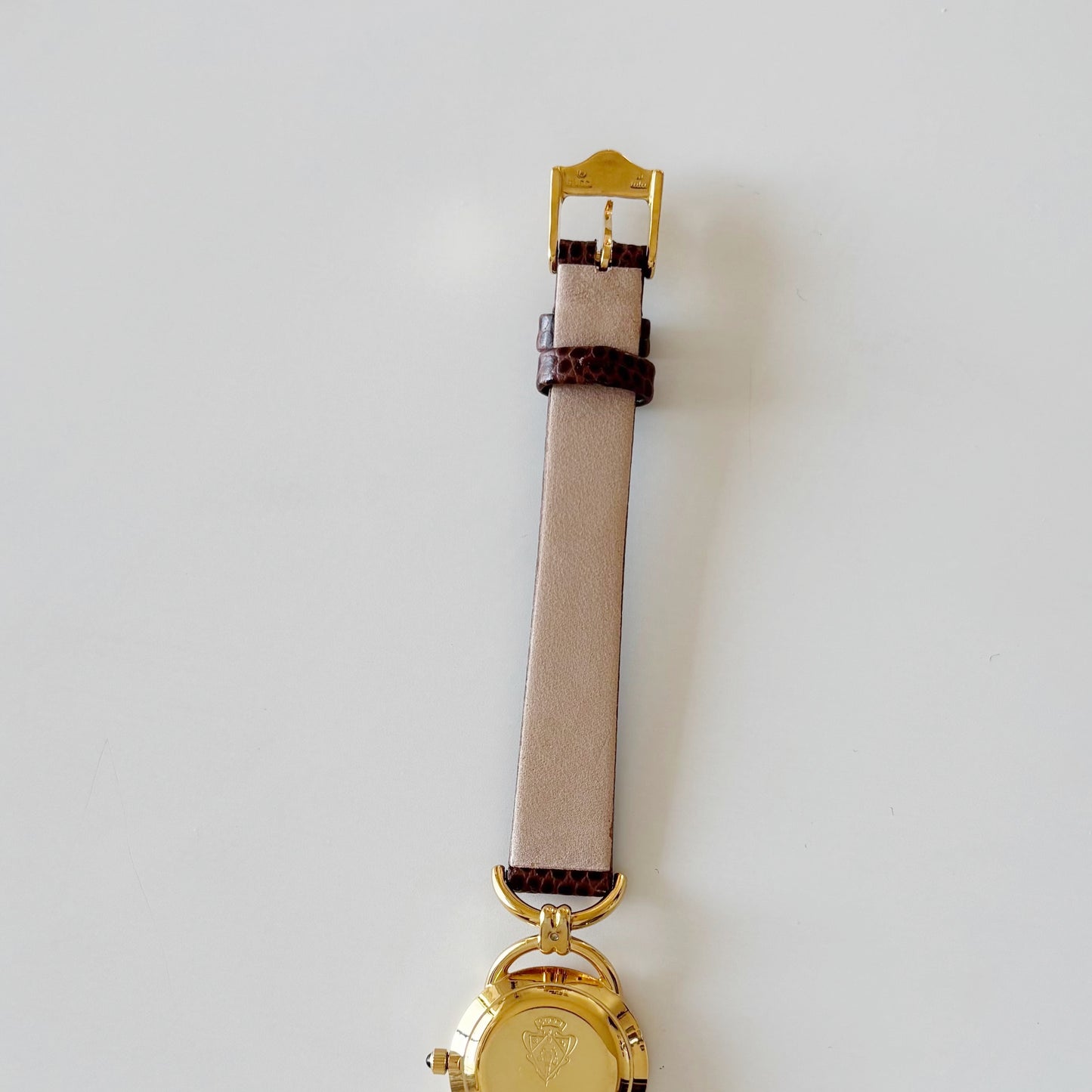 Gucci 1990s Gold Dial Gold Plated Horsebit Watch