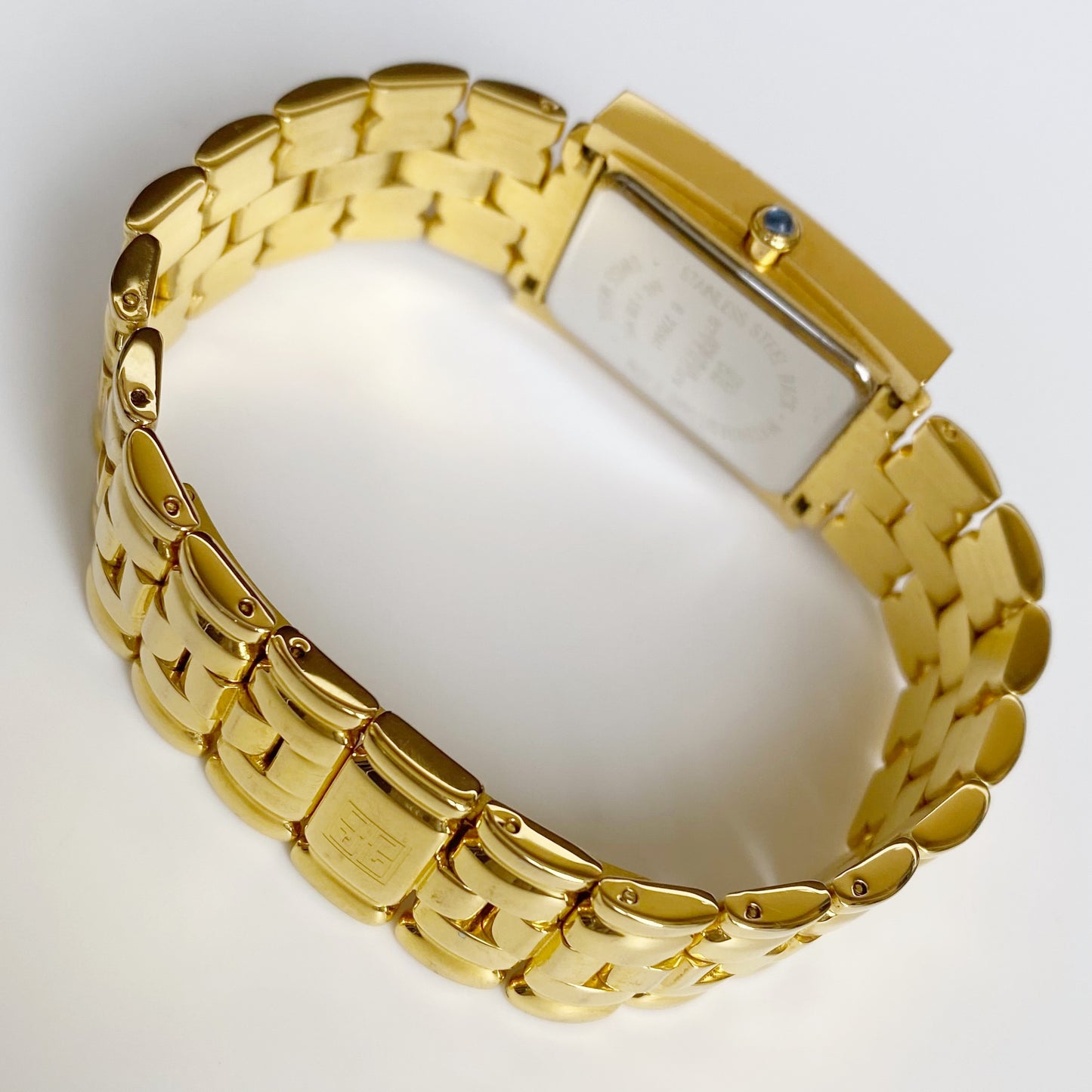 Givenchy 1990s Rectangular Gold Plated Watch