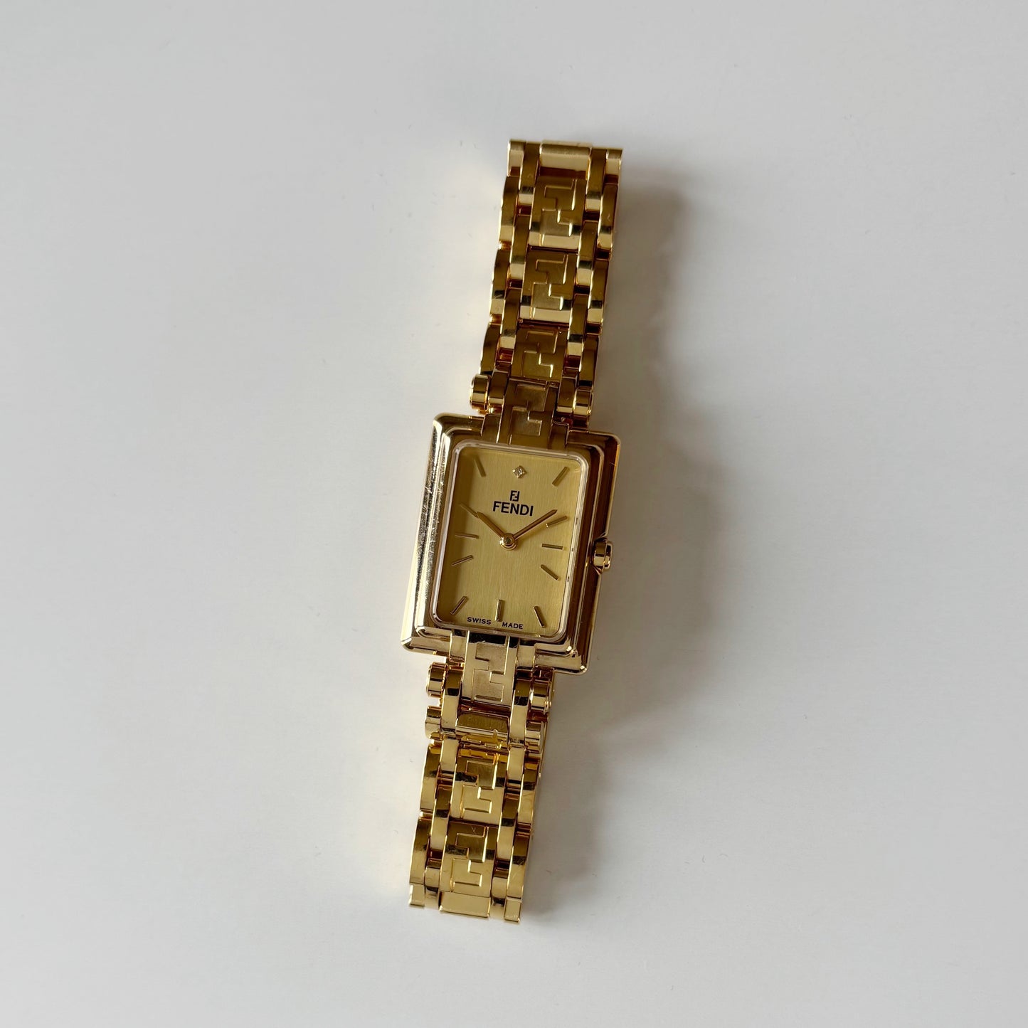 Fendi 1990s Tank Gold Plated Watch Limited Edition (only 2,500 pieces made)