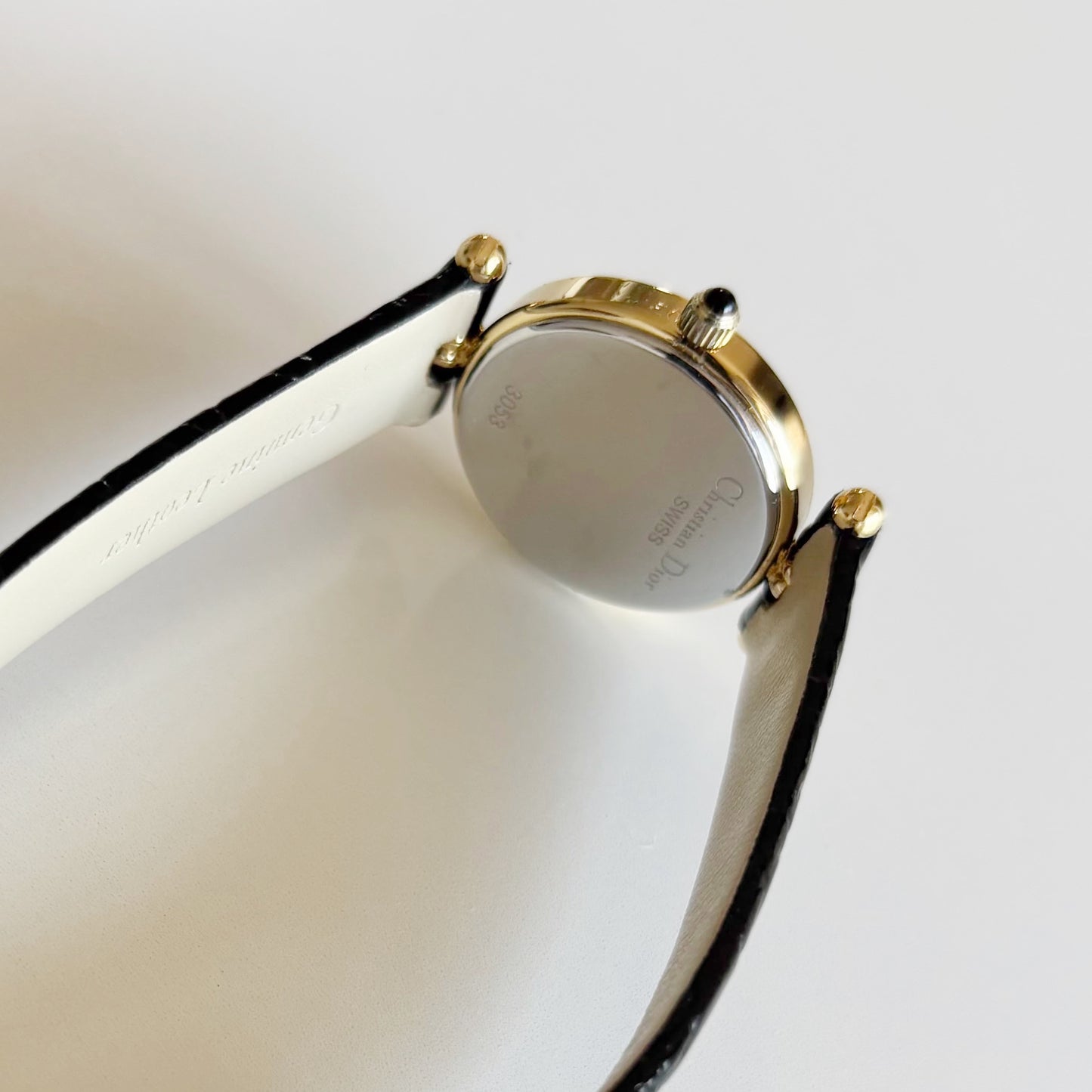 Dior 1990s Seashell Round Dial Gold Plated Watch