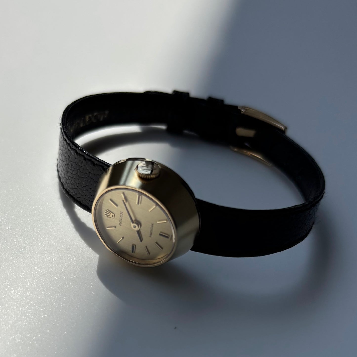 Rolex 1972 Chameleon Precision 18K Gold Case Interchangeable Strap Manual Wind Watch with straps, case