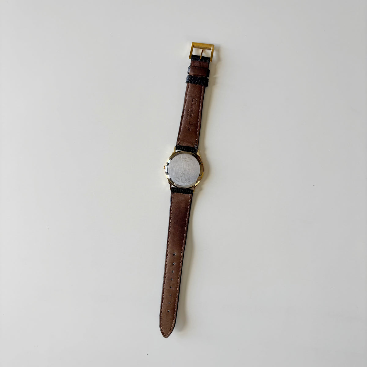 Dior 1990s Date Round Dial Gold Plated Watch (Large)