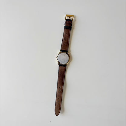 Dior 1990s Date Round Dial Gold Plated Watch (Large)