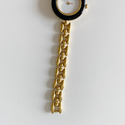 Gucci 1990s Interchangeable Bezel Gold Plated Watch with 6 bezels, case (163mm)