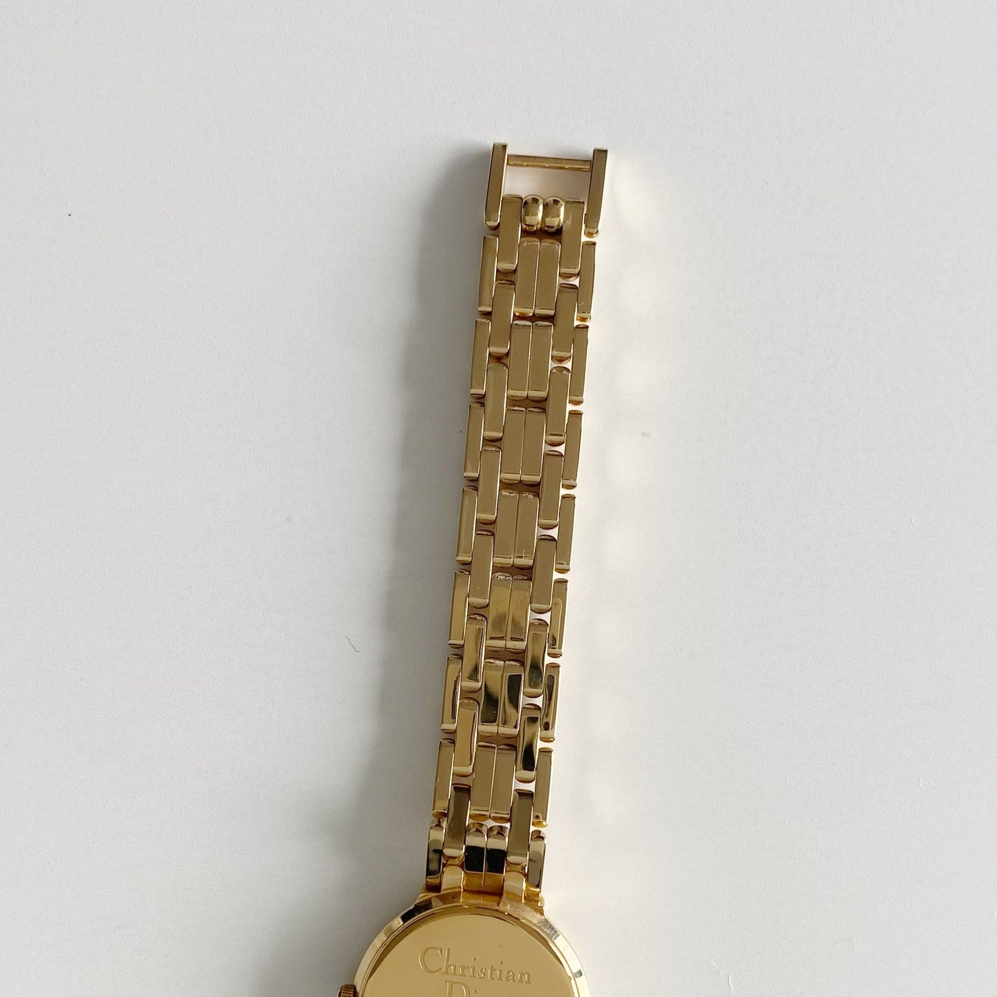 Dior 1990s Round Dial Gold Plated Watch