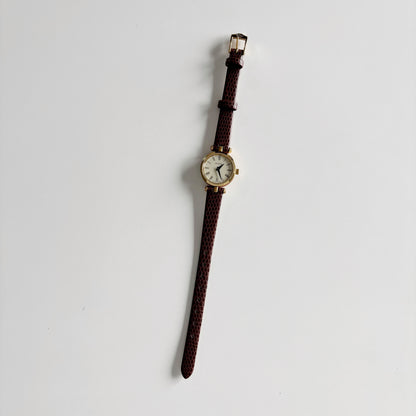 Gucci 1990s Sherry Round Dial Gold Plated Watch