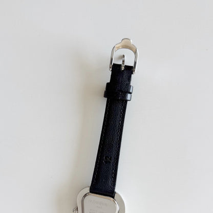 Yves Saint Laurent 1990s Heart Shaped Dial Silver Watch
