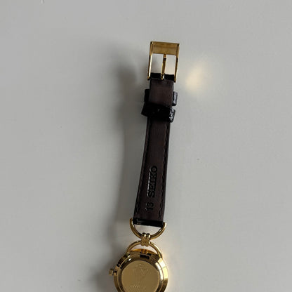 Gucci 1990s Gold Dial Horsebit Gold Plated Watch