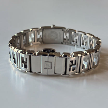 Fendi 1990s Tank Stainless Steel Watch