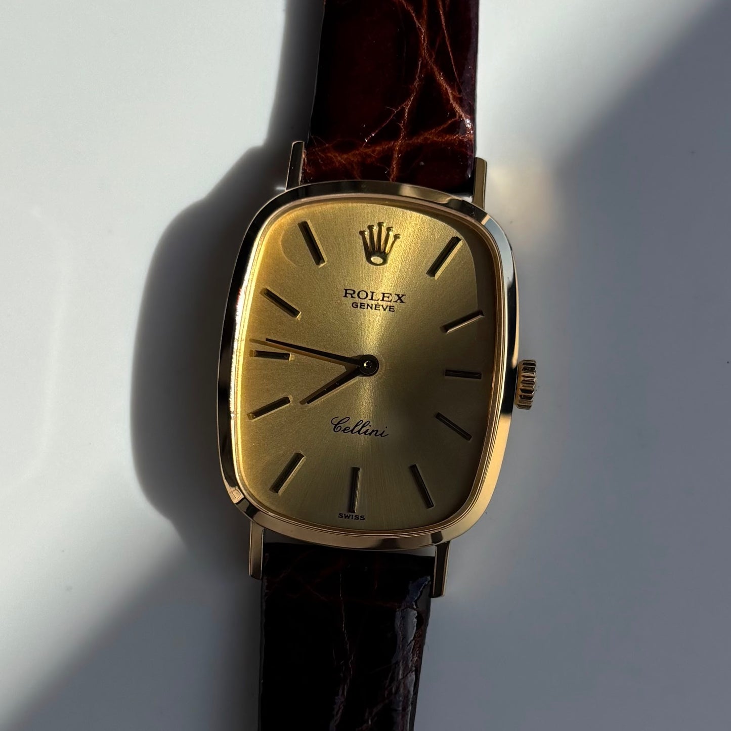 Rolex 1975 Cellini 18K Case Manual Wind Watch