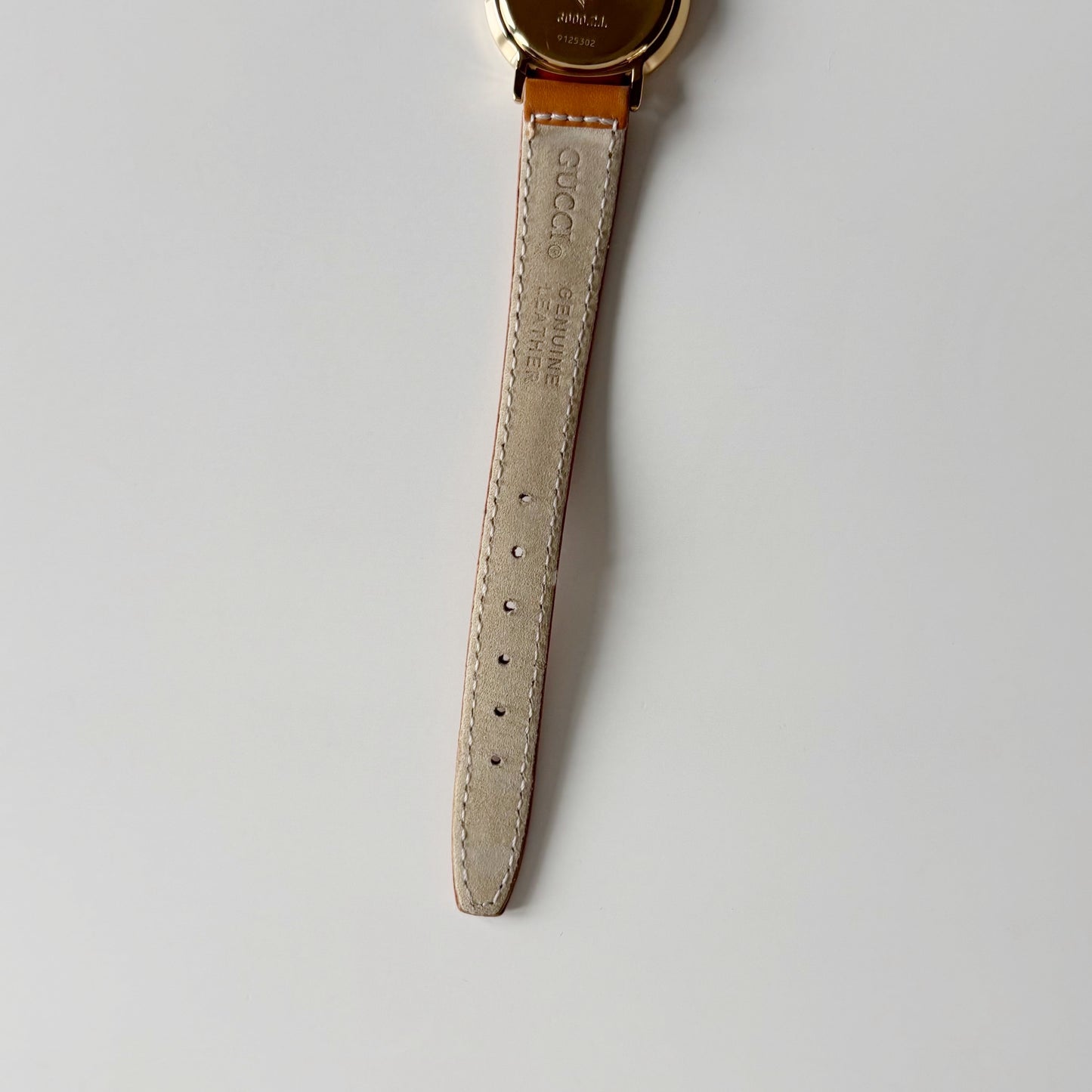 Gucci 1990s Sub Second Round Dial Gold Plated Watch