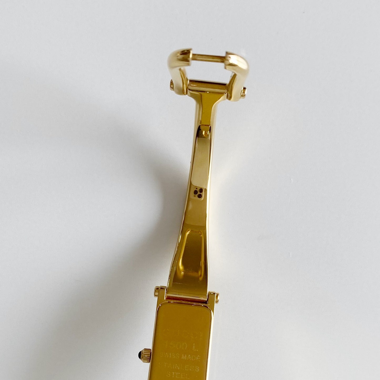 Gucci 1990s Seashell Dial Gold Plated Bangle Watch