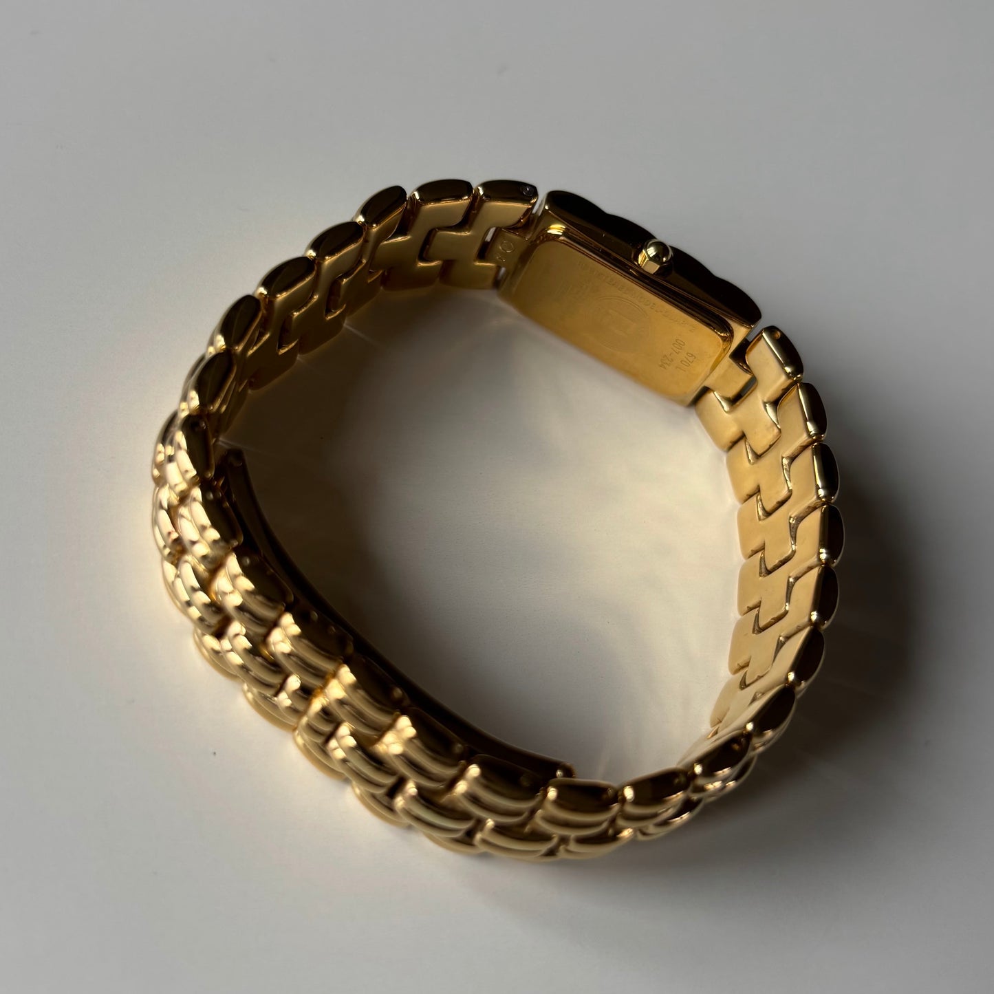 Fendi 1990s Gold Dial Gold Plated Watch